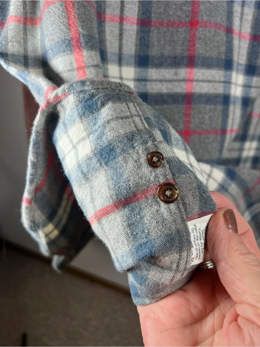 J. Crew Men's Gray Plaid Button-Up 100% Cotton Shirt with Brown Elbow Patches XL